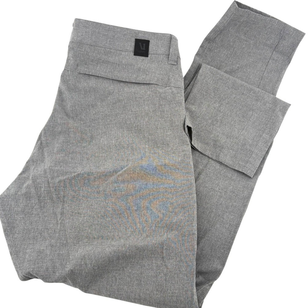 Vuori Mens Meta Pant Heather Grey Stretch Performance Trousers V431 Size 34